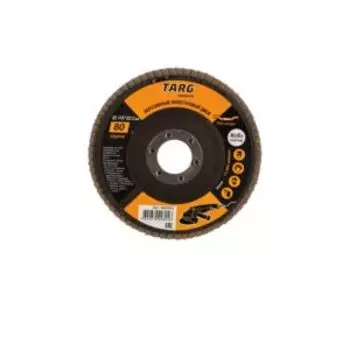Диск лепестковый абразивный TARG, 115х22,2мм, зерно 80, 10шт