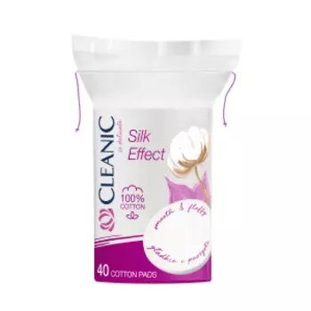 Диски ватные Cleanic Silk Effect, 40 шт, овальные