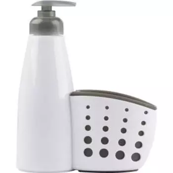 Диспенсер для жидкого мыла с местом для хранения губки Dispenser, 13х7х19 см, 200 мл
