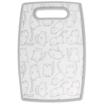 Доска разделочная Домовой Котики, 20х30 см, пластик