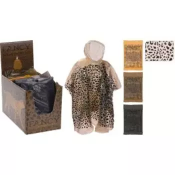 дождевик-пончо для взрослых универсальный, принт