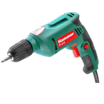 Дрель сетевая HAMMER, 500Вт, 10мм БЗП, 0-3200об/мин, реверс