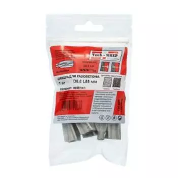 Дюбель для газобетона, 8х55 мм, нейлон, 7 шт TECH-KREP