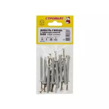 Дюбель-гвоздь гриб, 6х60мм, 16шт