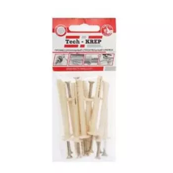 Дюбель-гвоздь с цилиндрической манжетой TECH-KREP, 6х60мм, нейлон, 12шт