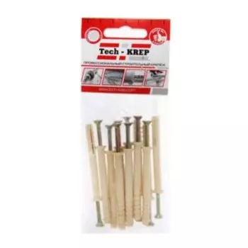 Дюбель-гвоздь с потайной манжетой TECH-KREP, 6х60мм, нейлон, 12шт