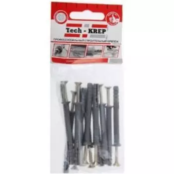 Дюбель-гвоздь с потайной манжетой TECH-KREP, 6х60мм, 14шт