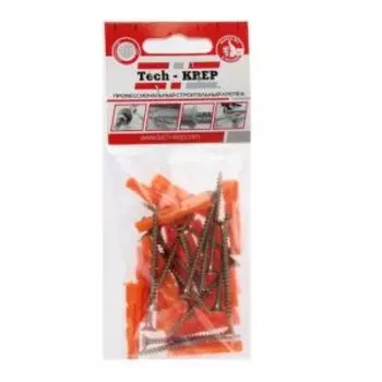 Дюбель универсальный 6х37мм с саморезами 4,0х50мм TECH-KREP, 16шт