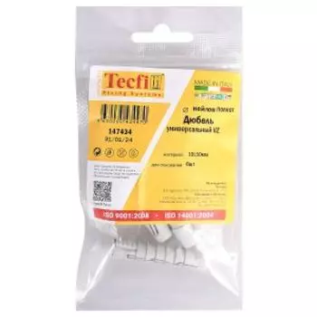 Дюбель универсальный Tecfi VZ, нейлон, 10х50 мм, 6 шт