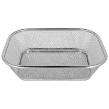 Дуршлаг-корзинка прямоугольная, 20х15х6 см, нерж. сталь