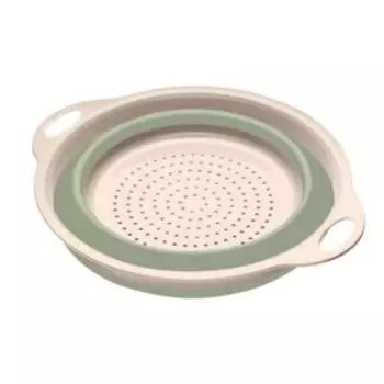 Дуршлаг складной круглый, 24.5х20х8 см, силикон/пластик