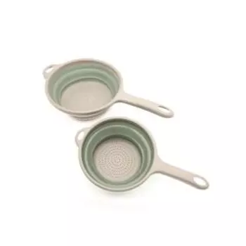 Дуршлаг складной с ручкой, 34x19.5x9 см, силикон/пластик