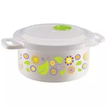 емкость для холодильника и СВЧ с декором БЫТПЛАСТ, 0,9л, пластик 4311727