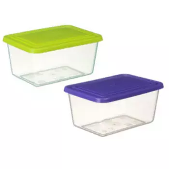 Емкость для продуктов прямоугольная, 2 л, пластик