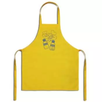 фартук, 60х75см, желтый, шелкография, 65% пэ, 35% хлопок