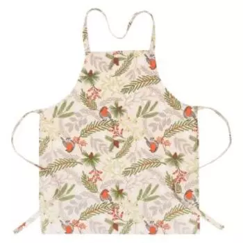 Фартук Доляна Bullfinch, 60х70 см, рогожка 164г/м2, бежевый/оранжевый