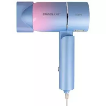Фен Ergolux ELX-HD10-C13, 1400 Вт, складная ручка, голубой/розовый