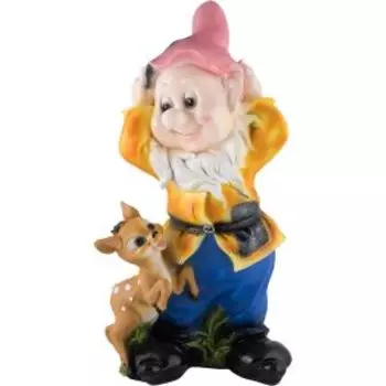 Фигура садовая Гном с олененком, 50 см