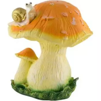 Фигура садовая Гриб с улиткой, 29 см