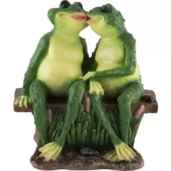 Фигура садовая Лягушки на лавочке, 32 см