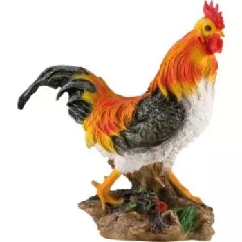 Фигура садовая Петух на цветочках, 42 см