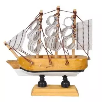 Фигурка декоративная Корабль сувенирный малый Аризона, 3х10х10 см, в ассортименте