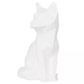 Фигурка декоративная Лиса, гипс, белый
