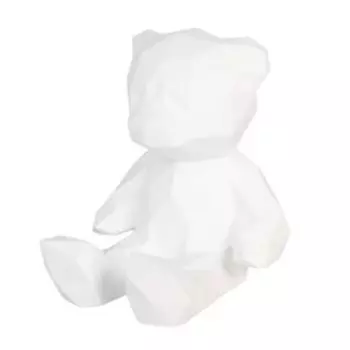 Фигурка декоративная Мишка, гипс, белый
