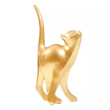 Фигурка декоративная Золотая кошечка, 3.4х6х13 см, полистоун
