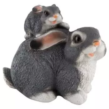 Фигурка садовая Два зайца, 19 см