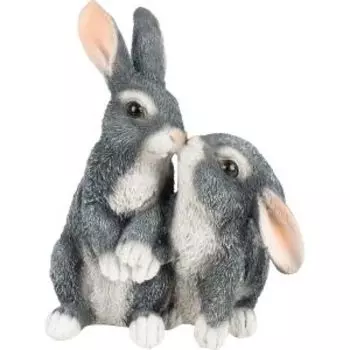 Фигурка садовая Зайчата целуются, 23 см