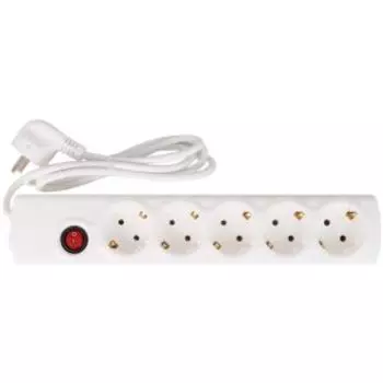 Фильтр сетевой Volsten Spi, 5 гнезд, 1,5 м, 10 А, 2200 Вт