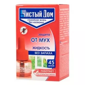 флакон к электрофумигатору Ликвид от мух и комаров, 45 ночей, уп. 1шт