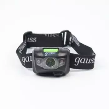 Фонарь налобный аккумуляторный Gauss GFL405, LED, 3 Вт, 130 Лм, Li-ion, 600 мАч
