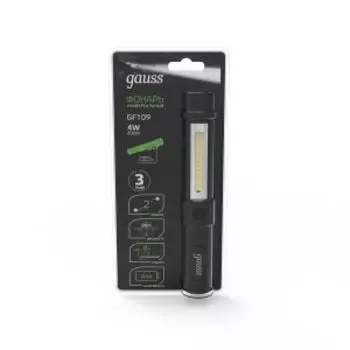 Фонарь ручной Gauss GFL109, LED, 4 Вт, 200 Лм, 3xAAA