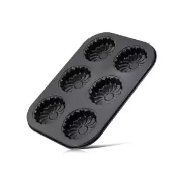 Форма для кексов Linea Easy, 6 ячеек, 26.5х17.5 см, металл