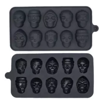 Форма для льда и шоколада Frezzto Черепа, 22х11х2 см, силикон