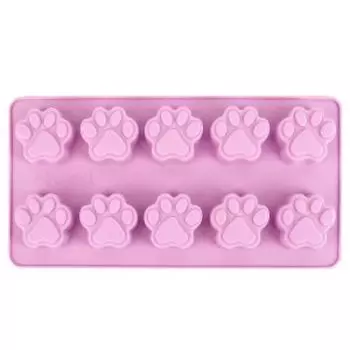 Форма для льда и шоколада Лапки, 21.5х11 см, силикон