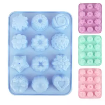 Форма для льда и шоколада Mix, 21.5х16х2.7 см, силикон, в ассортименте