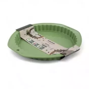 Форма для пирога Attribute Olive с волнистым краем, 27х29 см, силикон