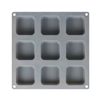 Форма для выпечки Д, 9 ячеек, 22.5х22.5 см, силикон