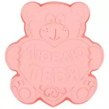 Форма для выпечки Elan Gallery Медвежонок, 25.5х26.5х4 см, силикон