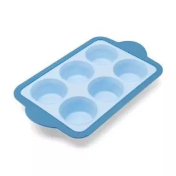 Форма для выпечки кексов Atmosphere с каркасом, 6 ячеек, 31.5x19x4.7 см, силикон