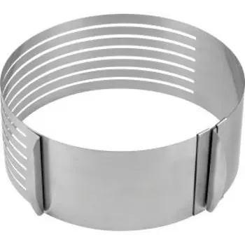 Форма для выпечки Mallony Torta, разьемное кольцо для нарезки коржей, 16-22 см, нерж. сталь