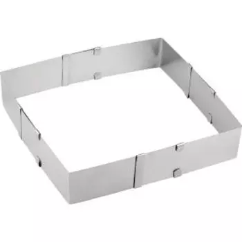 Форма для выпечки Mallony Torta, раздвижная, 16-29 см, квадратная, нерж. сталь