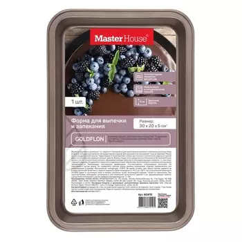 Форма для выпечки Мастер Хаус Шарлотта, 30х20х5 см, металл