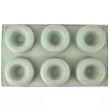 форма для выпечки Пончики 6 ячеек 29,5х17см, силикон