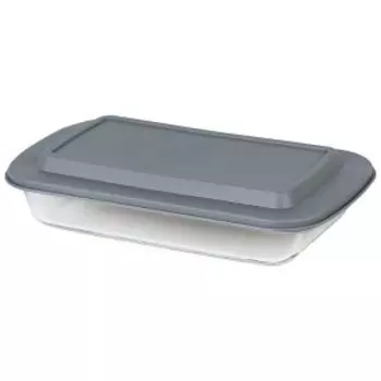 Форма для запекания Д, 1.6 л, 30х18х5 см, с крышкой, стекло/пластик