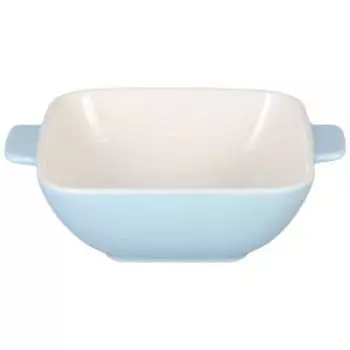 Форма для запекания Solecasa Голубая с ручками, 15 см, фарфор