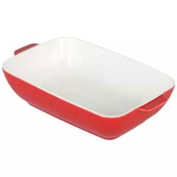 Форма для запекания Solecasa Красная с ручками, 22 см, фарфор